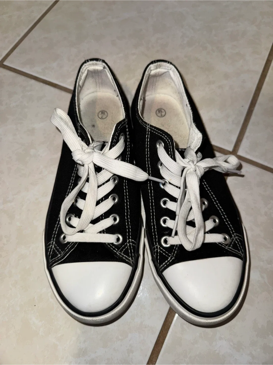 Black Canvas Sneakers - Size 7 thumbnail