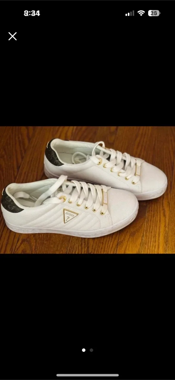 Guess White Fashion Sneakers thumbnail