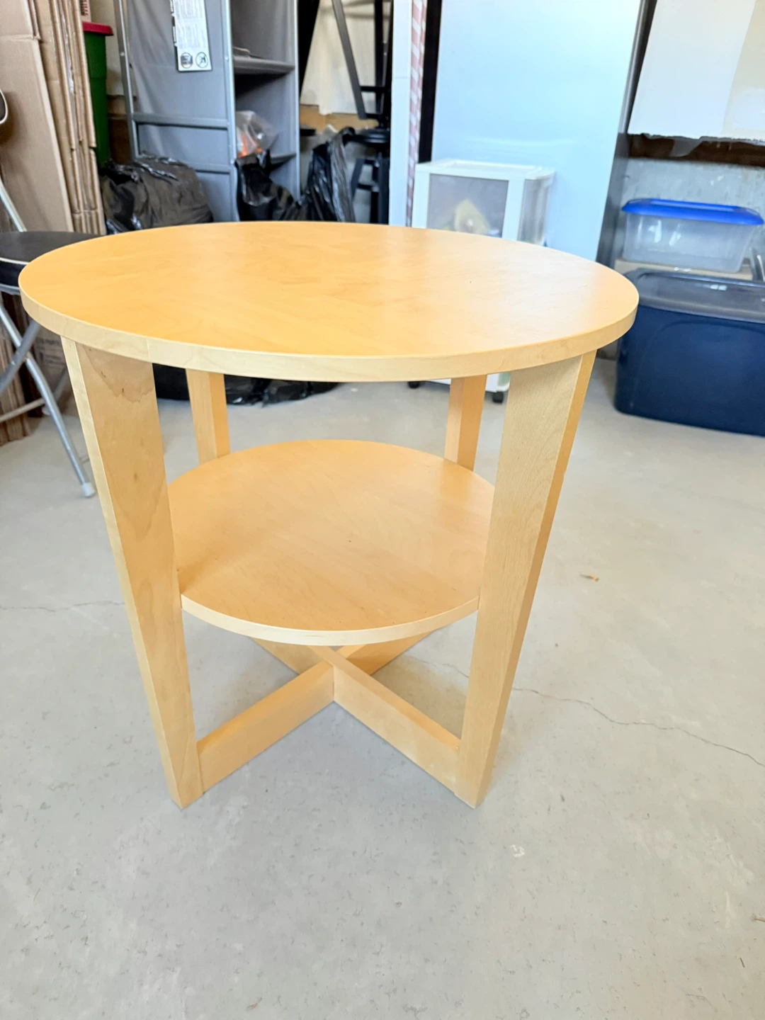 Round Wooden Side Table size 24” x 24” - photo 2