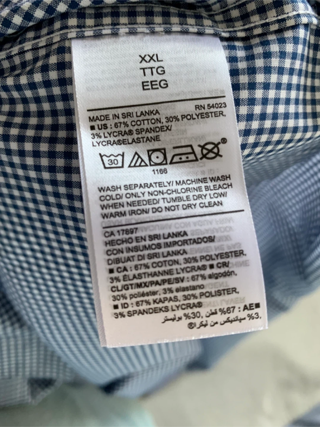 Old Navy Men’s XXL Slim Fit Checkered Long Sleeve Shirt - photo 4