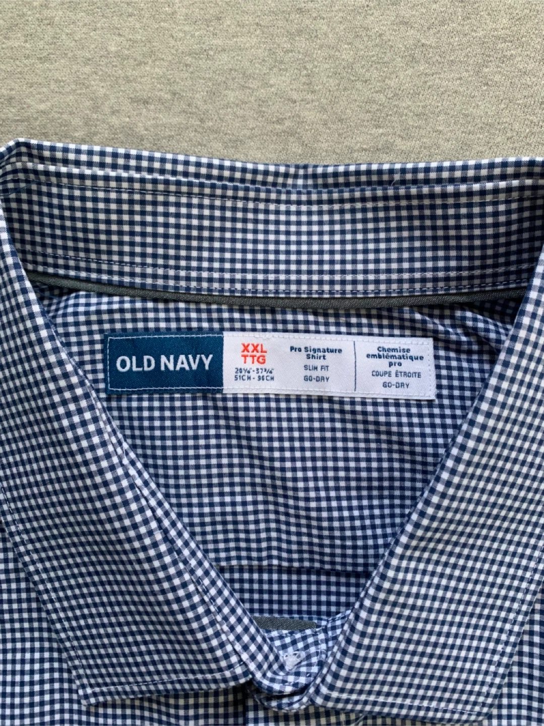 Old Navy Men’s XXL Slim Fit Checkered Long Sleeve Shirt - photo 3