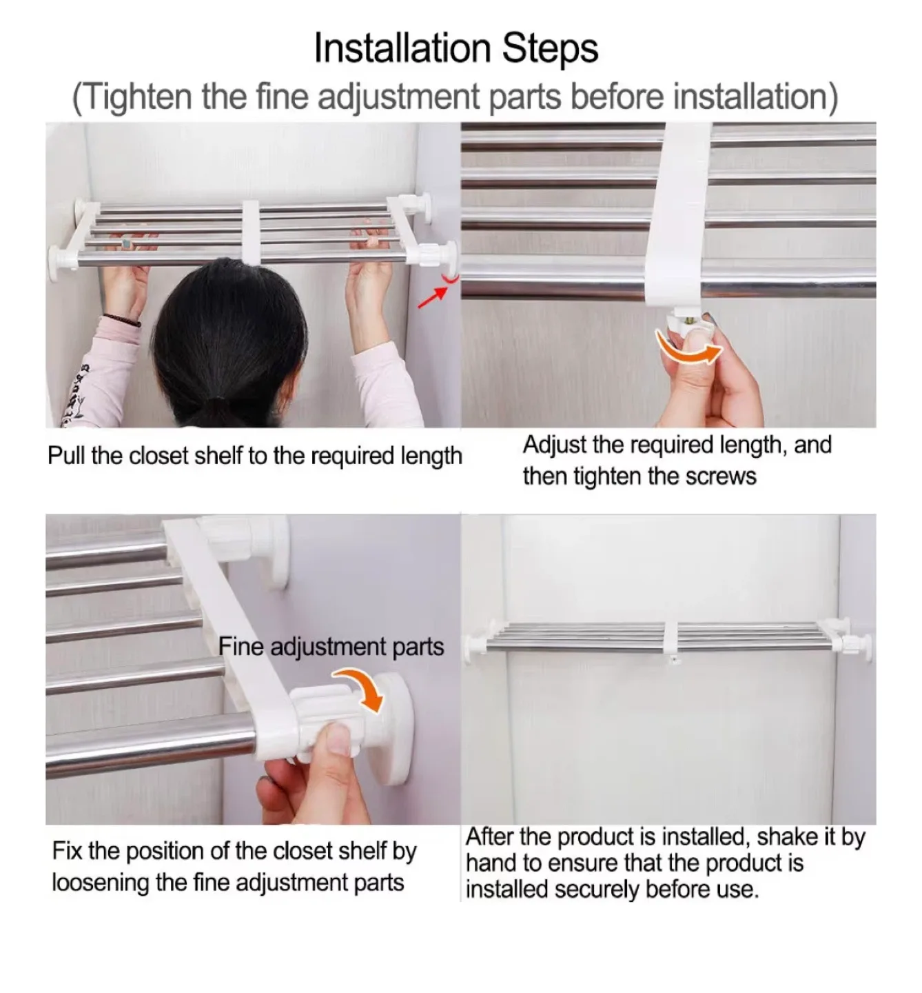 MOVING OUT SALE! Adjustable Closet Shelf Rod image indicator(2)