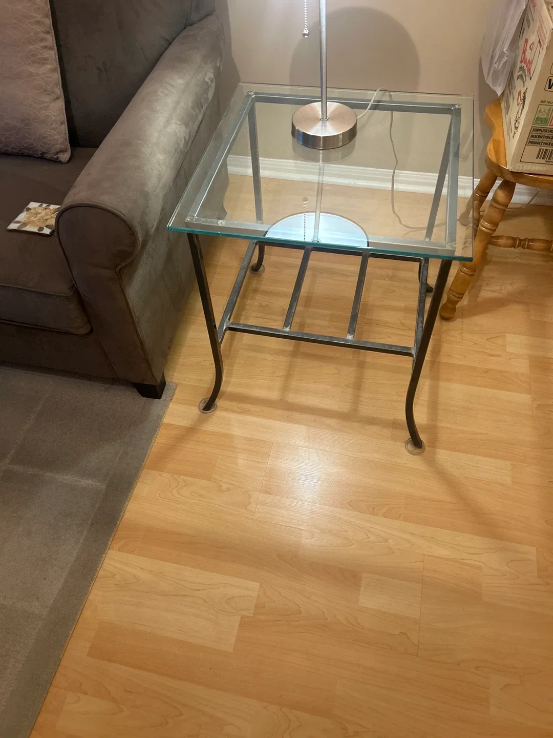 3pcs - Glass with Iron Frame coffee & 2 end tables image indicator(3)