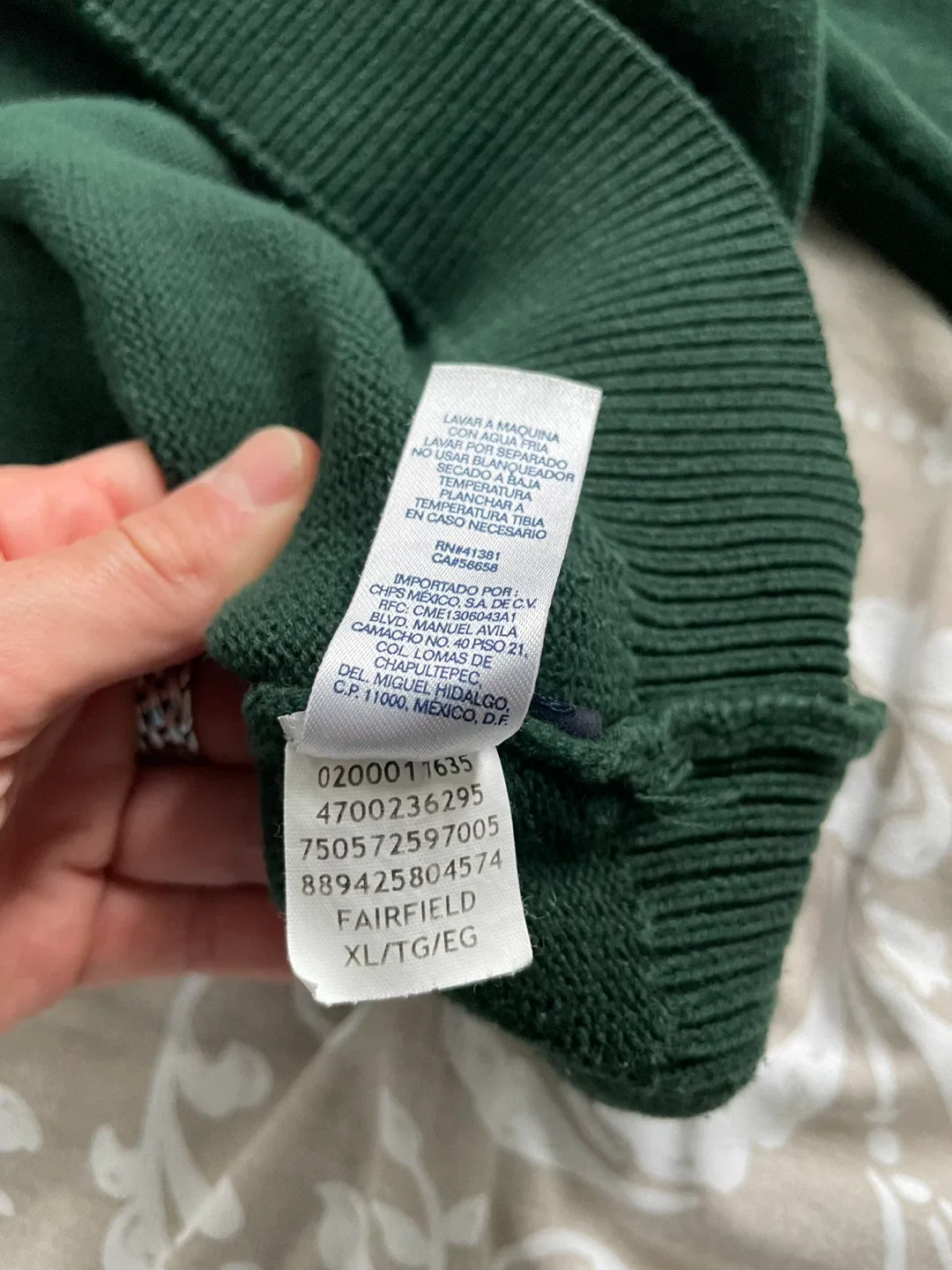 Chaps Shawl Collar Sweater - XL image indicator(8)