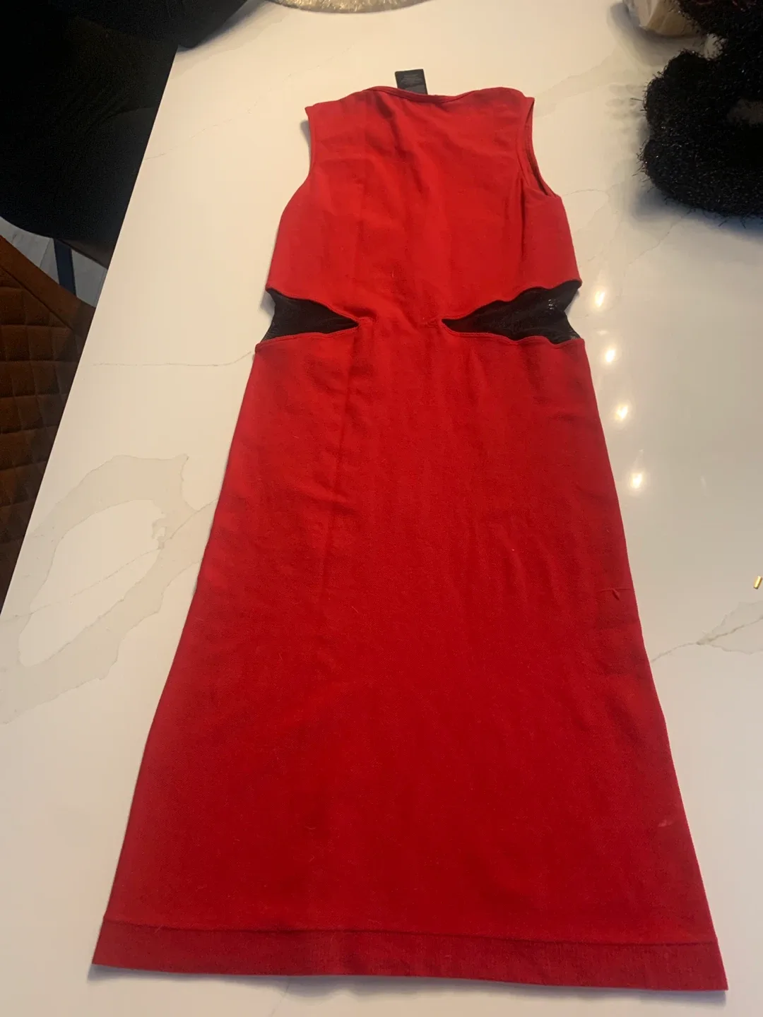 Bebe Red Dress with Cutouts image indicator(3)