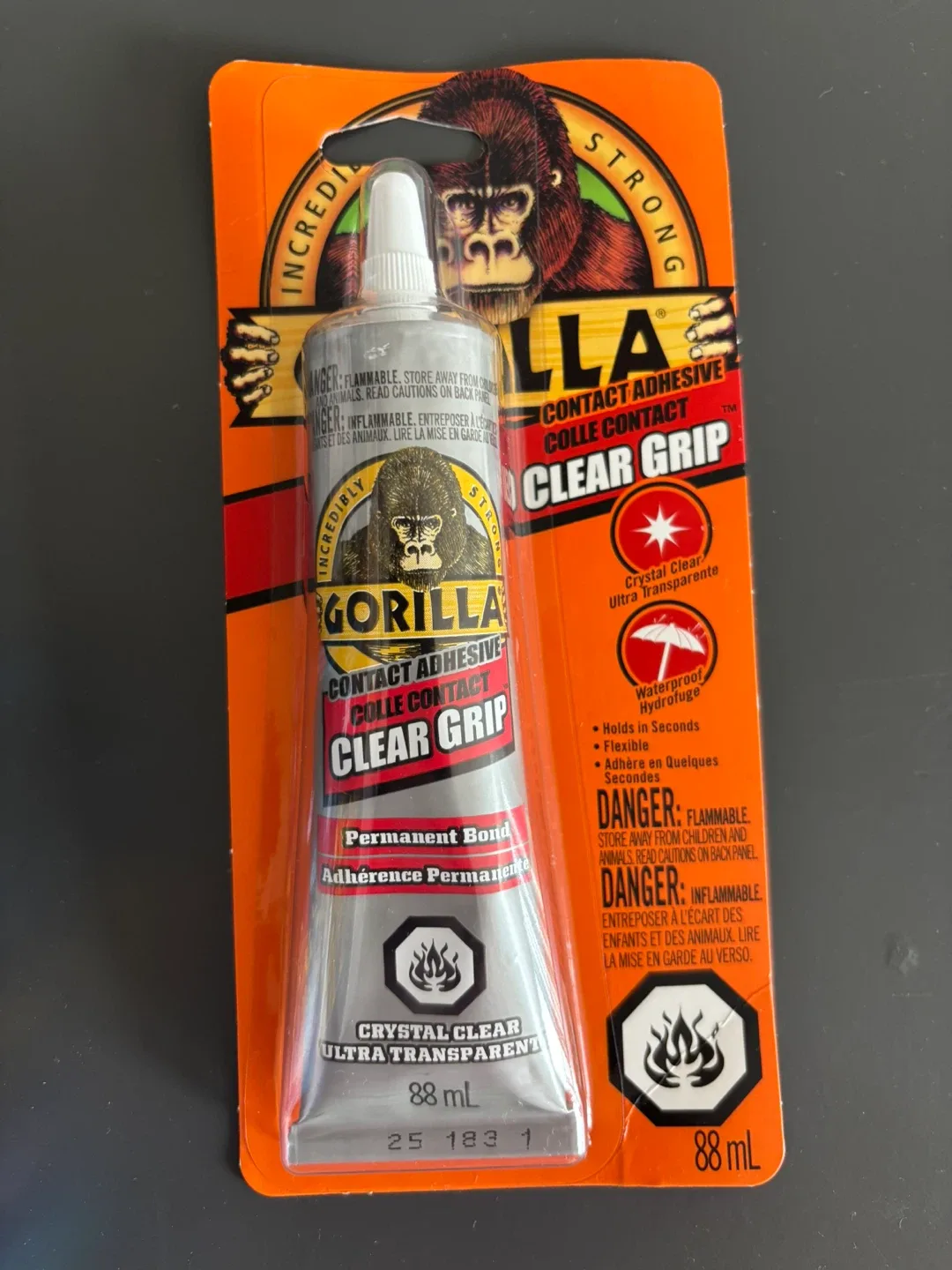Gorilla Contact Adhesive Clear Grip 88mL thumbnail
