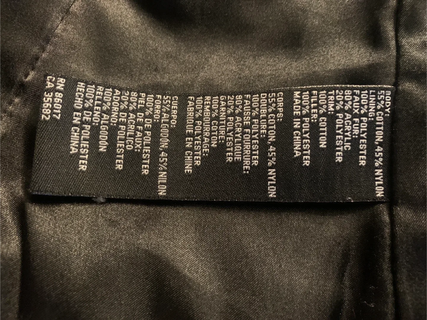 2b Bebe Black Quilted Faux Fur Trim Jacket - Size S image indicator(4)