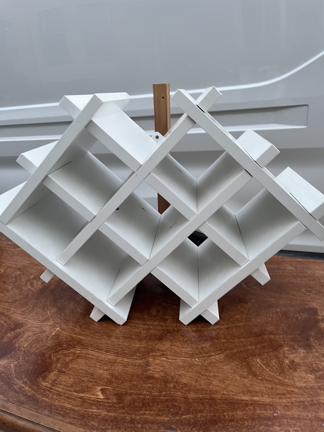 White Wooden Wine Rack - photo 2