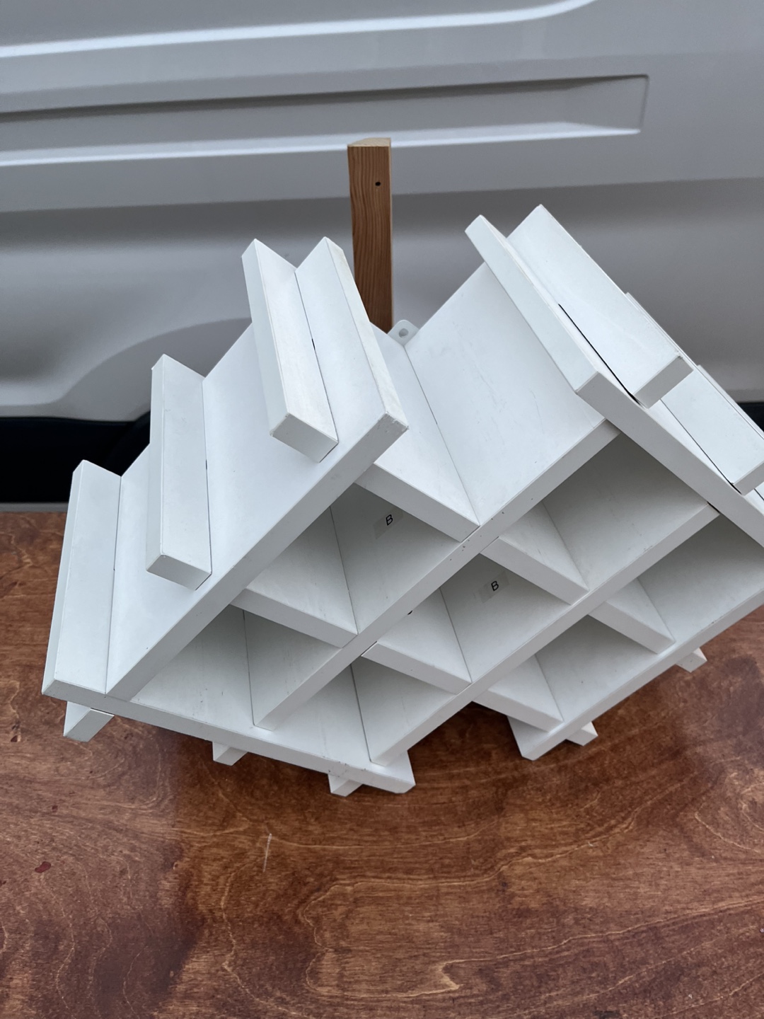 White Wooden Wine Rack - photo 3