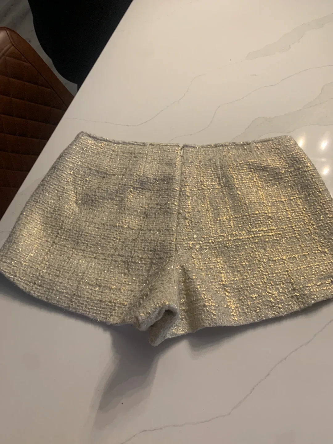 Forever 21 Gold Tweed Shorts - Size XS image indicator(4)
