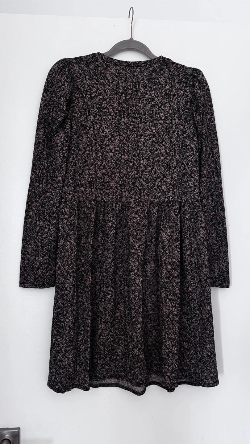 Zara Floral Print Long Sleeve Dress - Size S