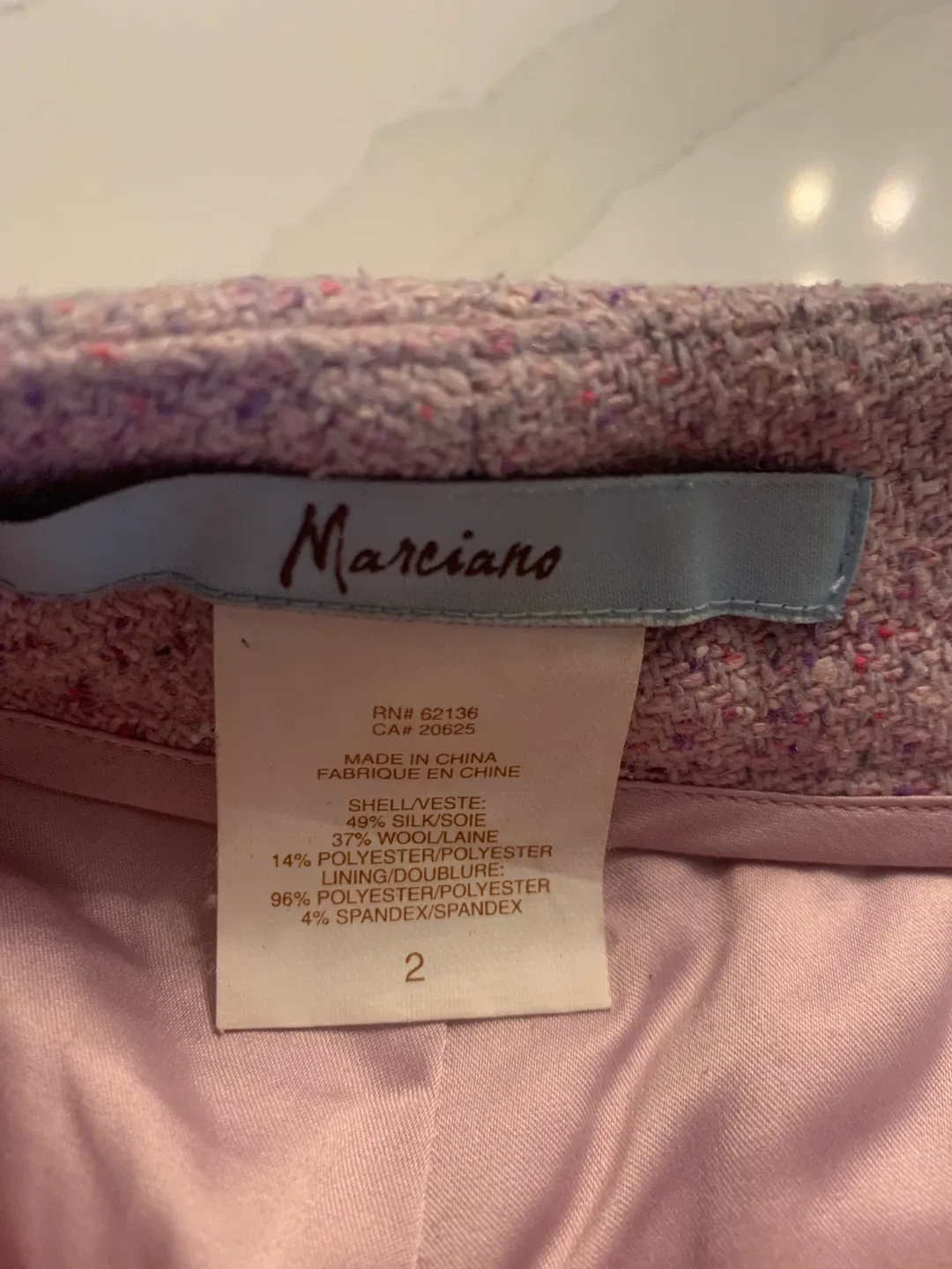 Marciano Lilac Wool Blend Shorts - Size 2 image indicator(3)