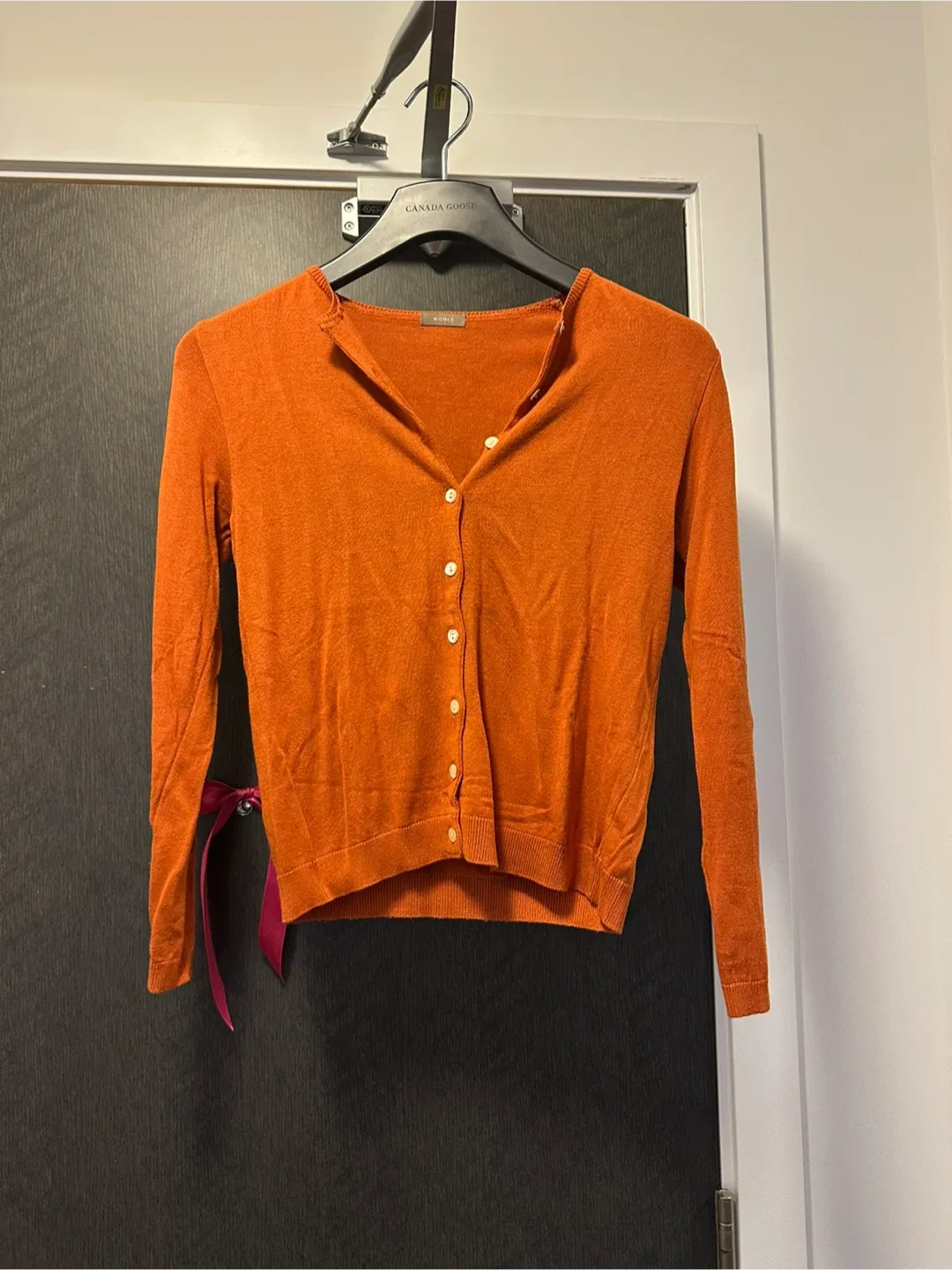 Noble Orange Cardigan - Size Small