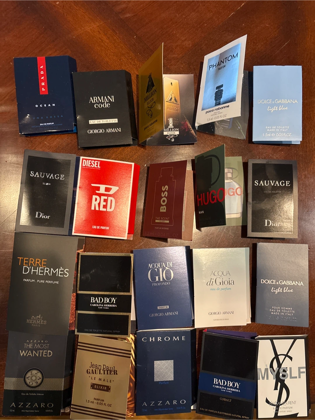 Variety of Perfume Sample Vials - Designer Brands