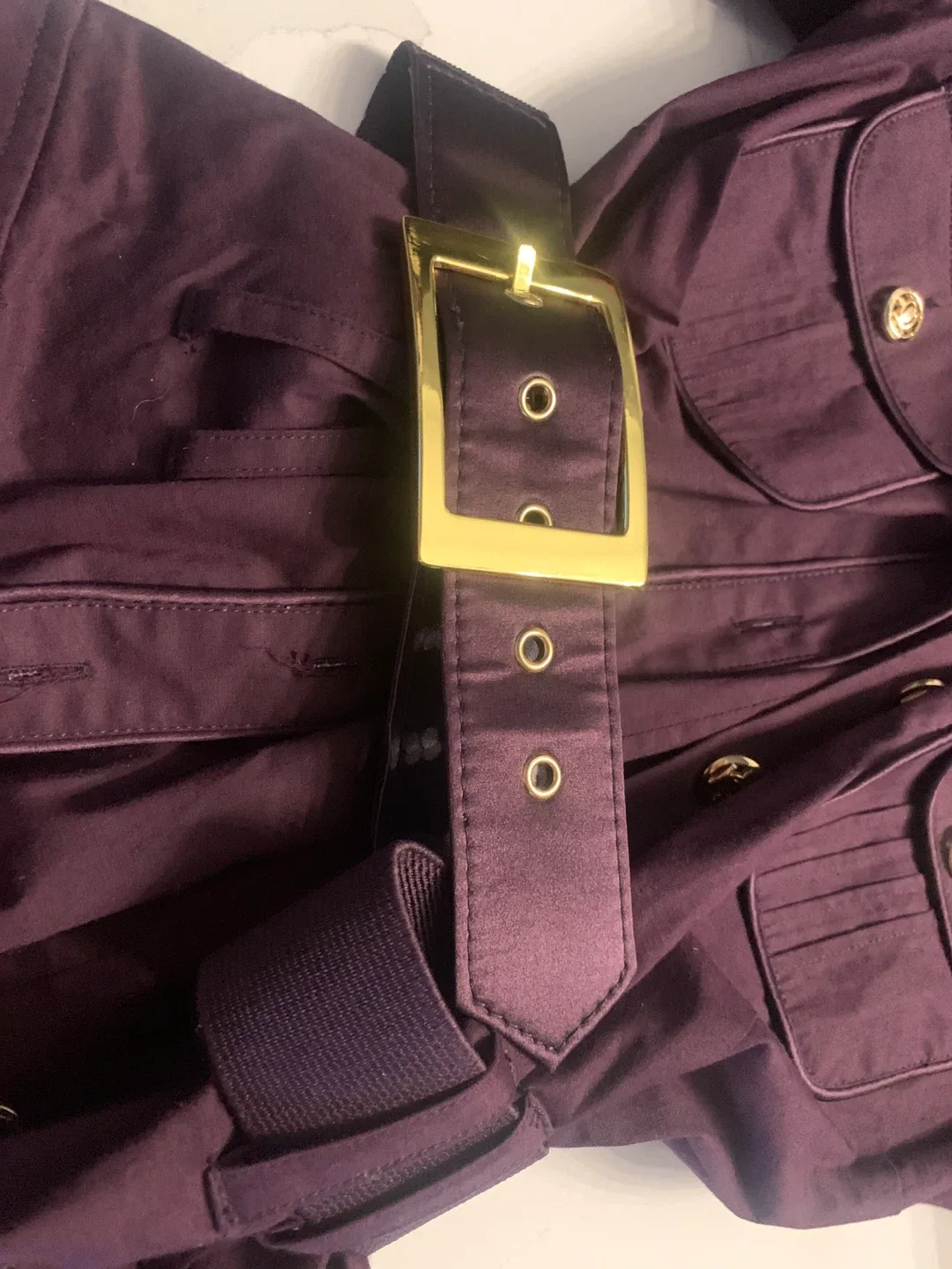 Bebe Purple Belted Jacket image indicator(3)
