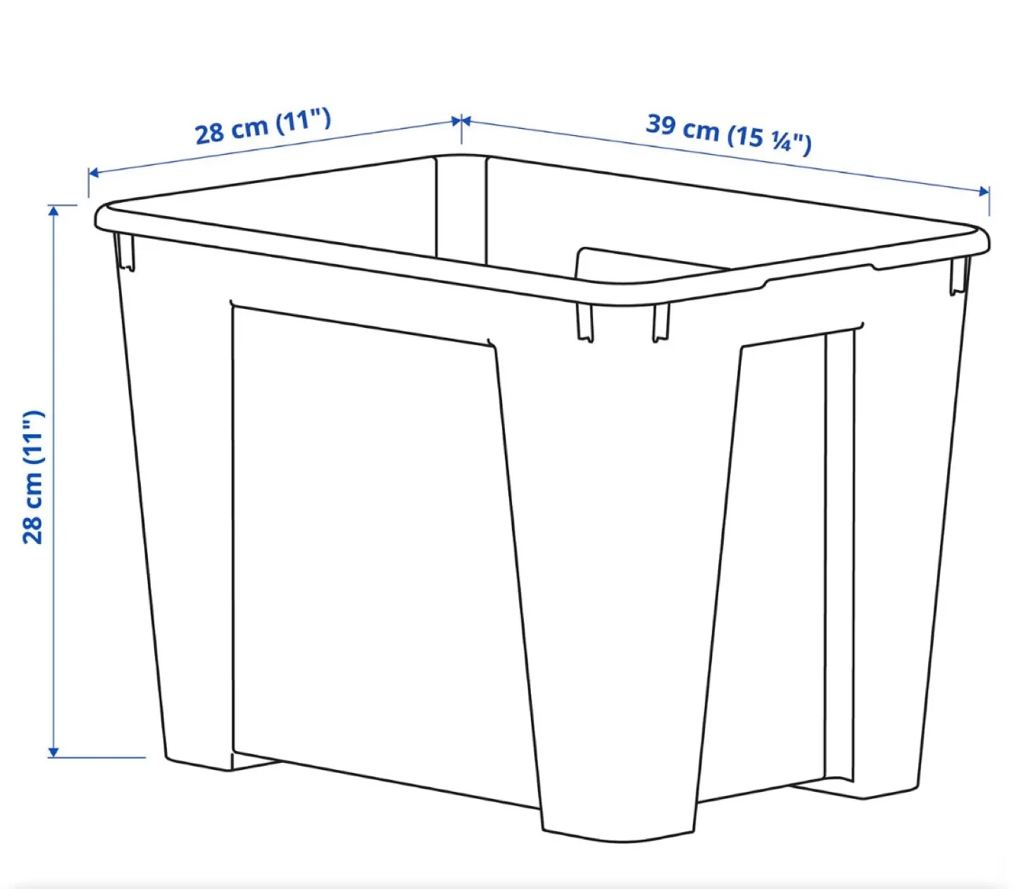 IKEA SAMLA Clear Storage Box - 39x28x28cm image indicator(2)
