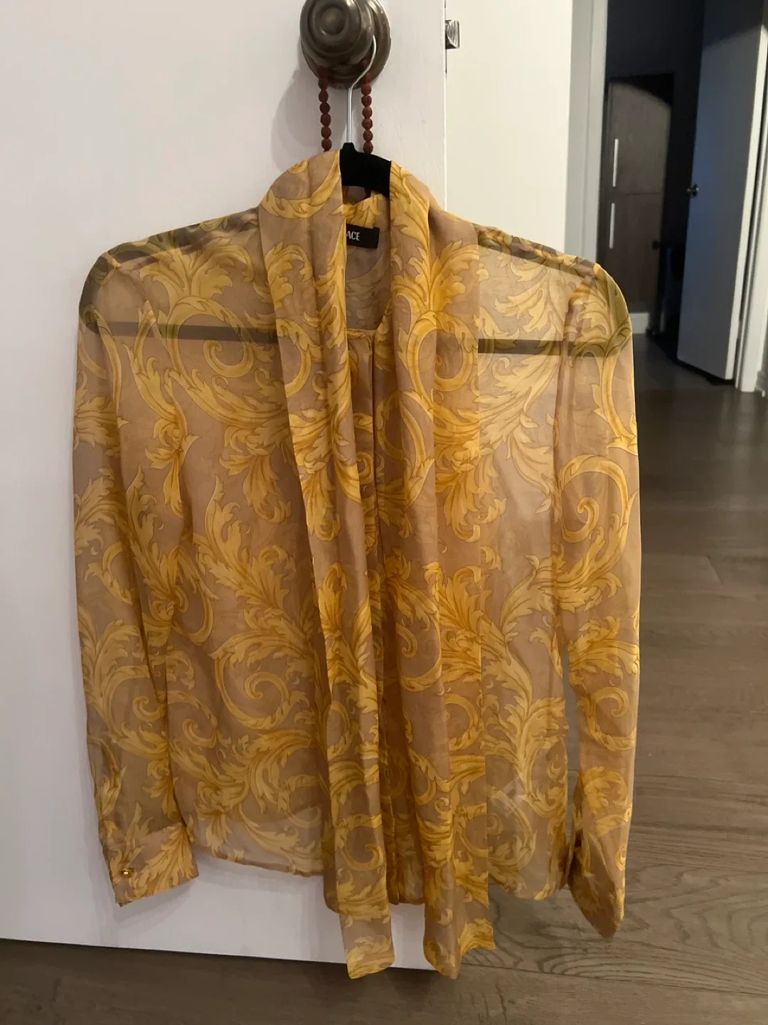 Versace Silk Scarf Print Blouse - Size 36 image indicator(4)