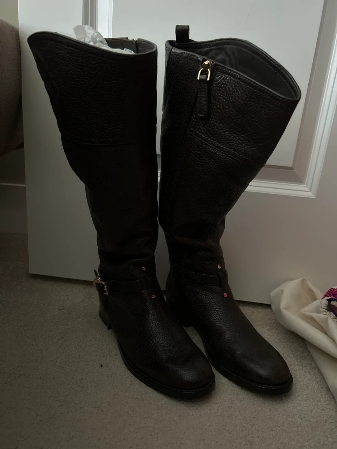 Tory Burch Brown Leather Boots image indicator(2)