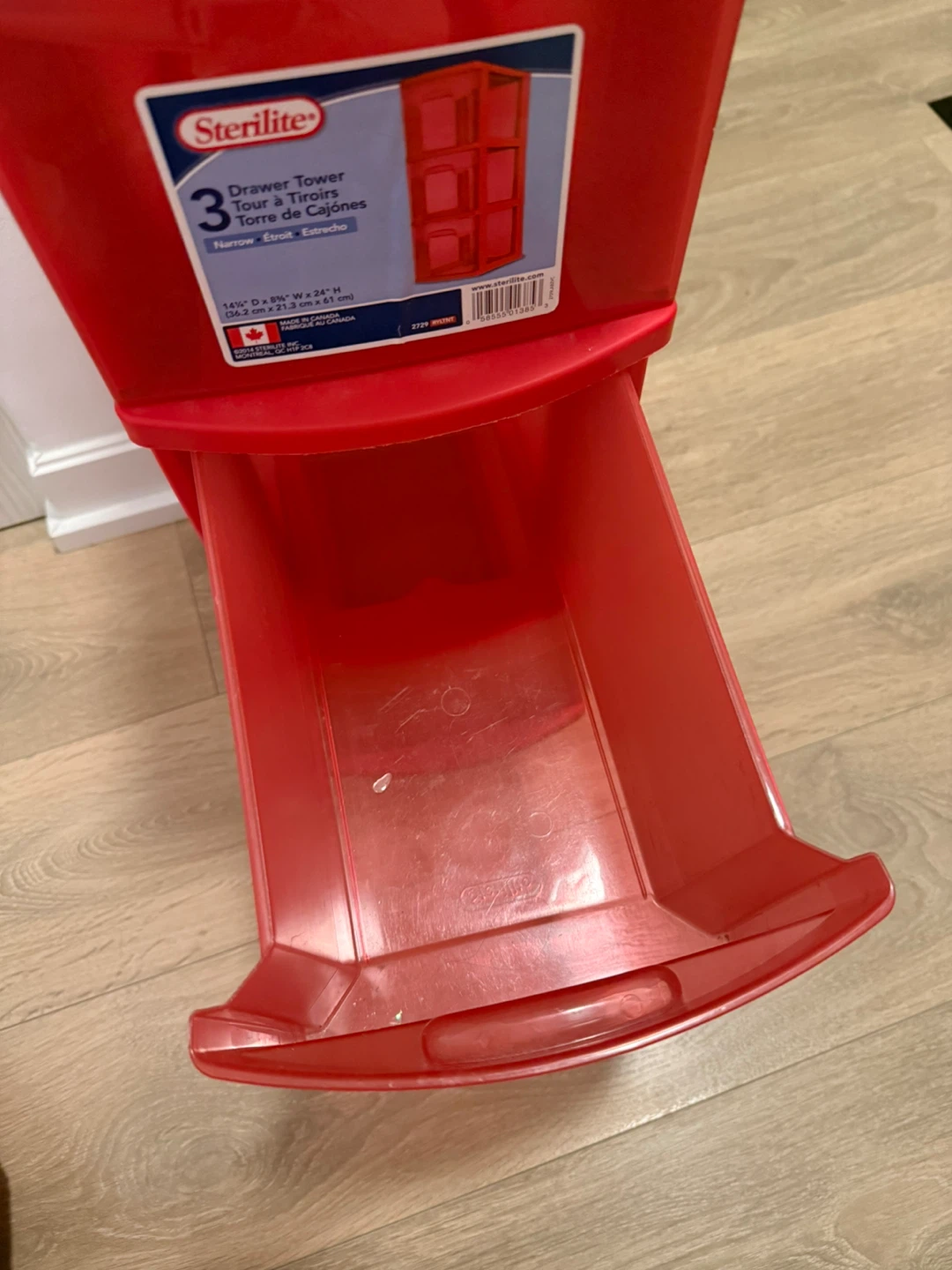 Sterilite 3 Drawer Tower - Red - photo 2