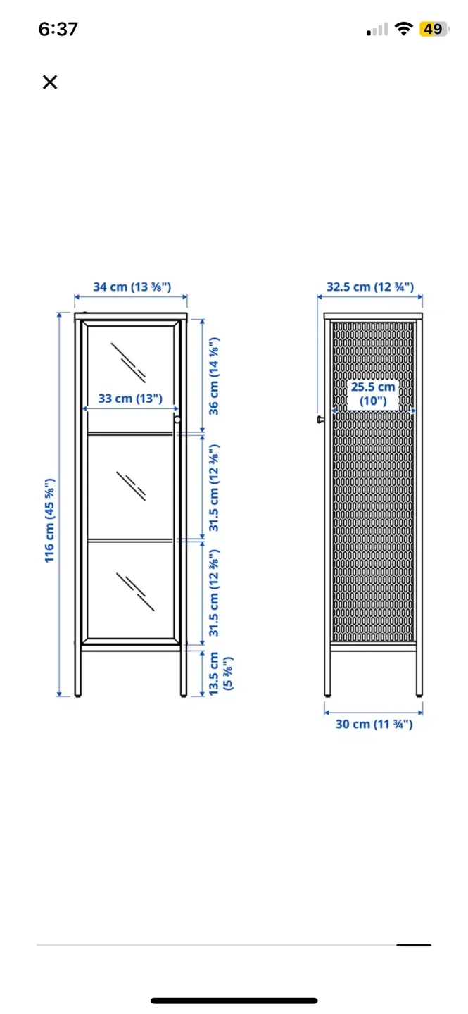 IKEA Glass Door Cabinet - White image indicator(2)