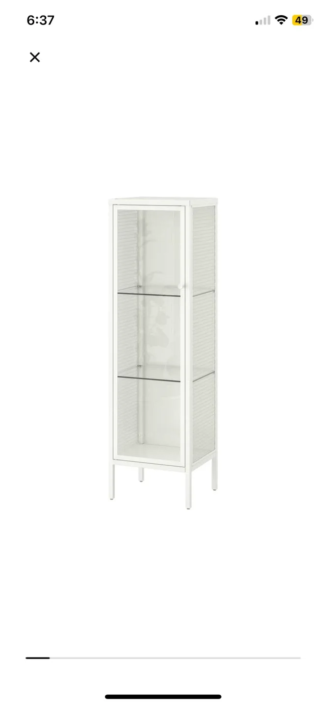 IKEA Glass Door Cabinet - White thumbnail