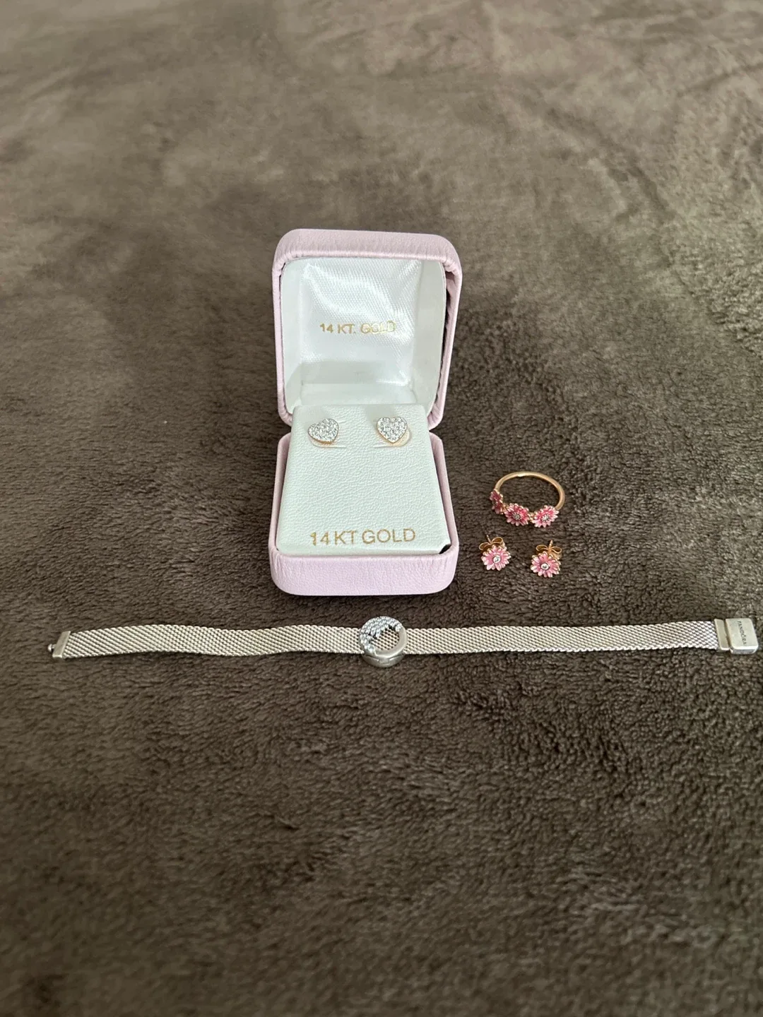 Pandora Jewelry Set - Bracelet, Ring, Earrings