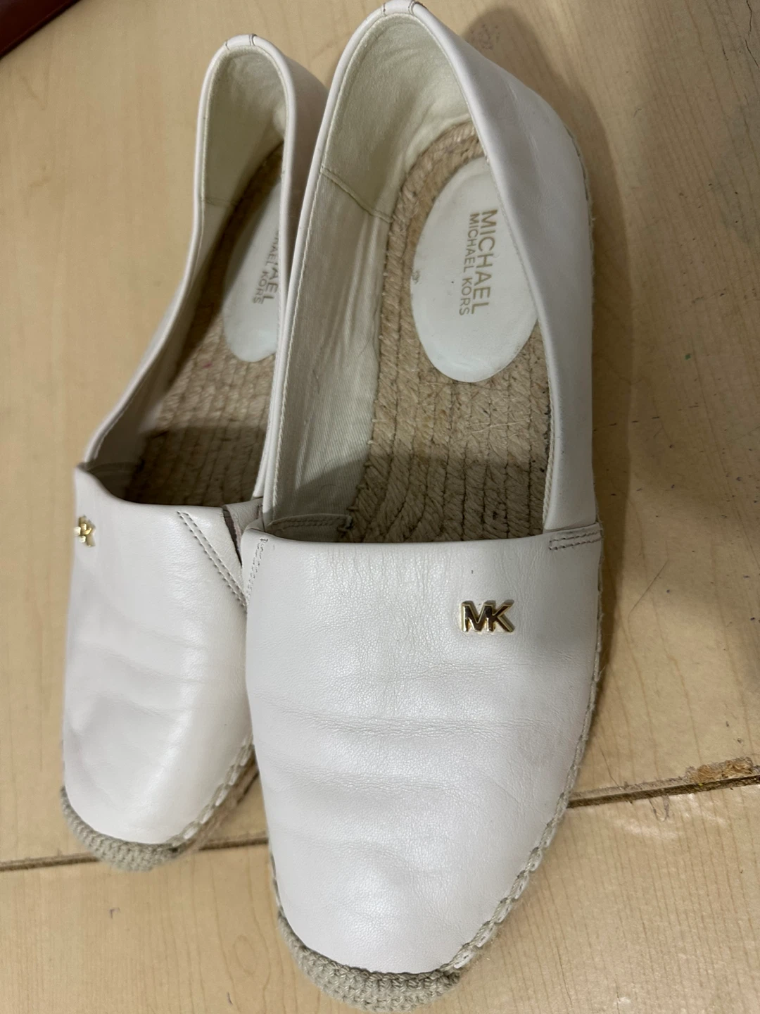 Michael Kors White Leather Espadrille Slip-Ons - photo 2