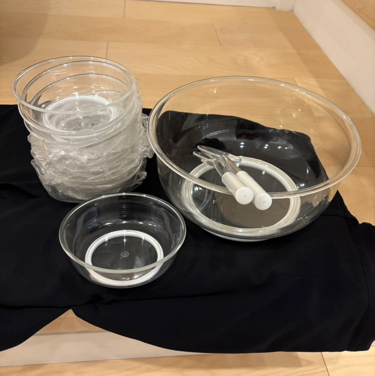 10 pc thick durable plastic salad serving set
