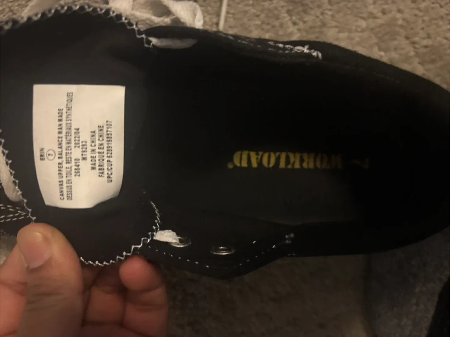 Workload Black Canvas Shoes - Size 7 image indicator(2)