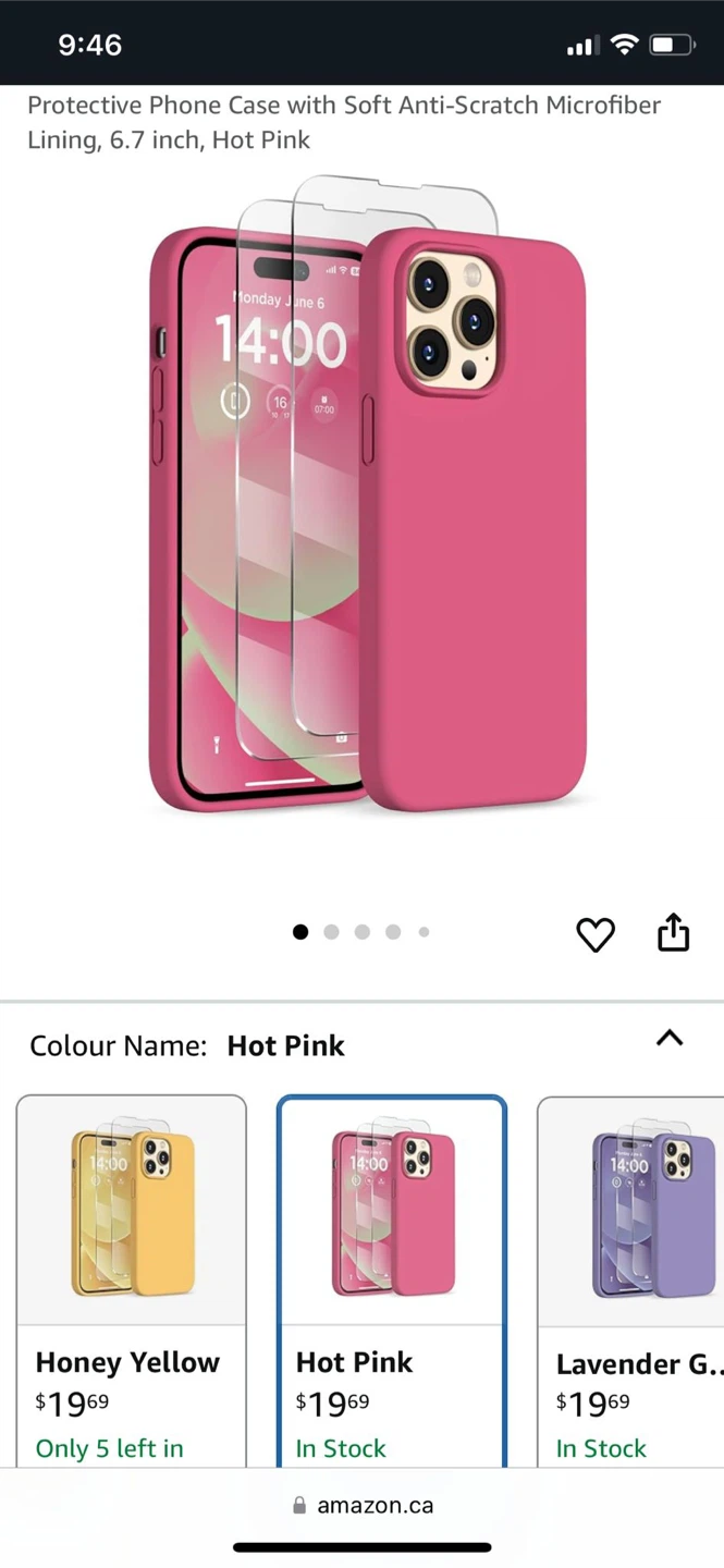 New Coffker iPhone 16 Pro Case - Hot Pink - photo 3
