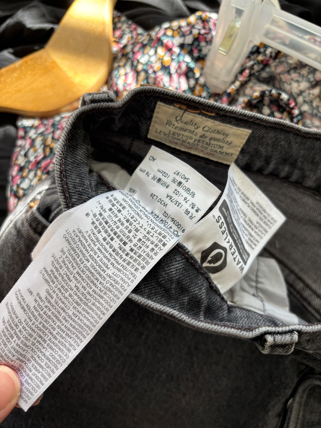 Levi's 501 Jeans - Black/Grey, Size 30 - photo 5