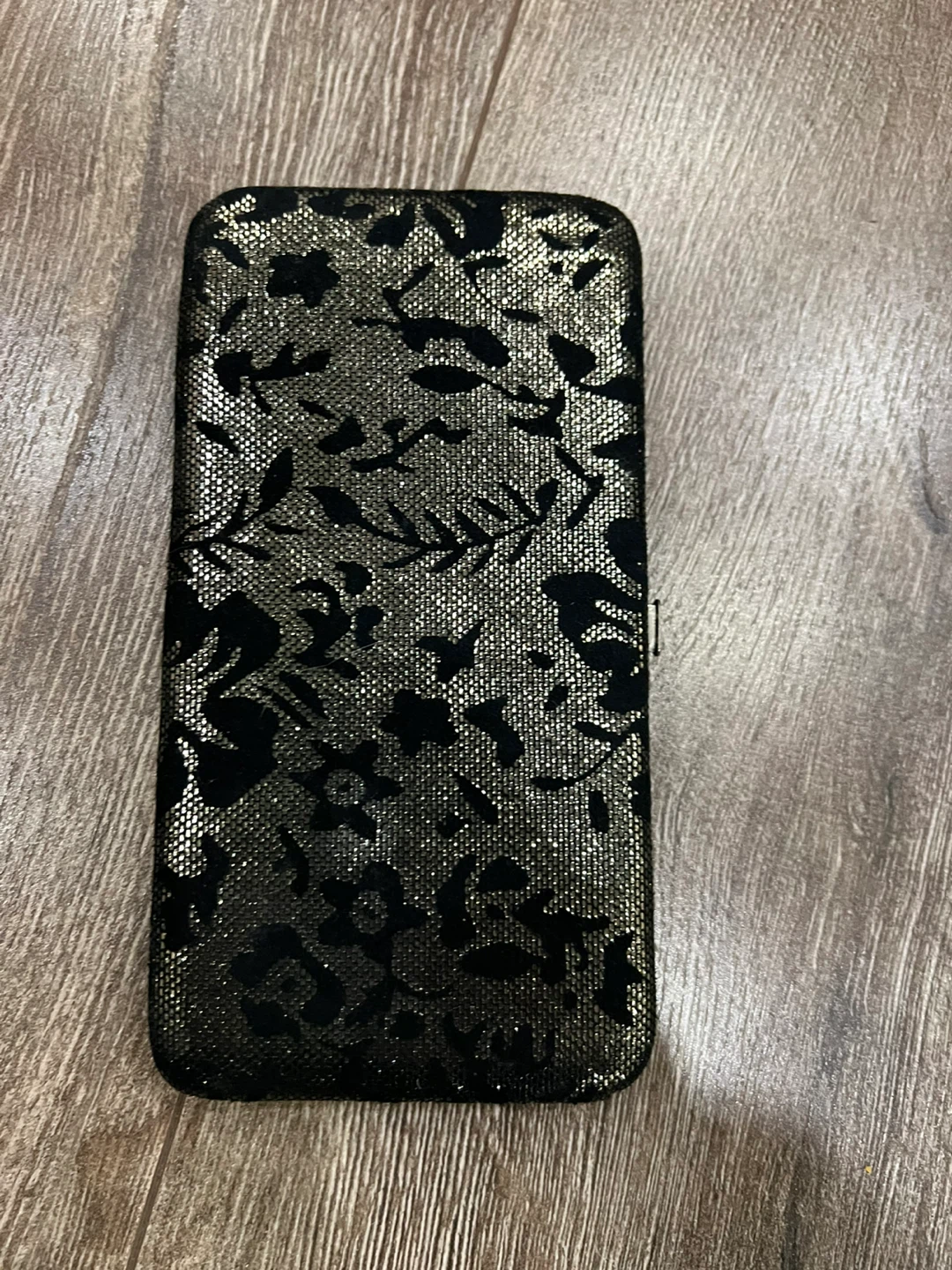 Black Floral Clutch Wallet - New with Tags