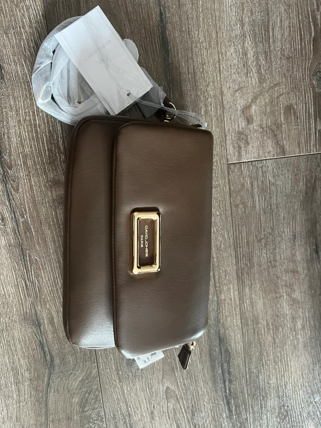 David Jones Brown Crossbody Bag - New