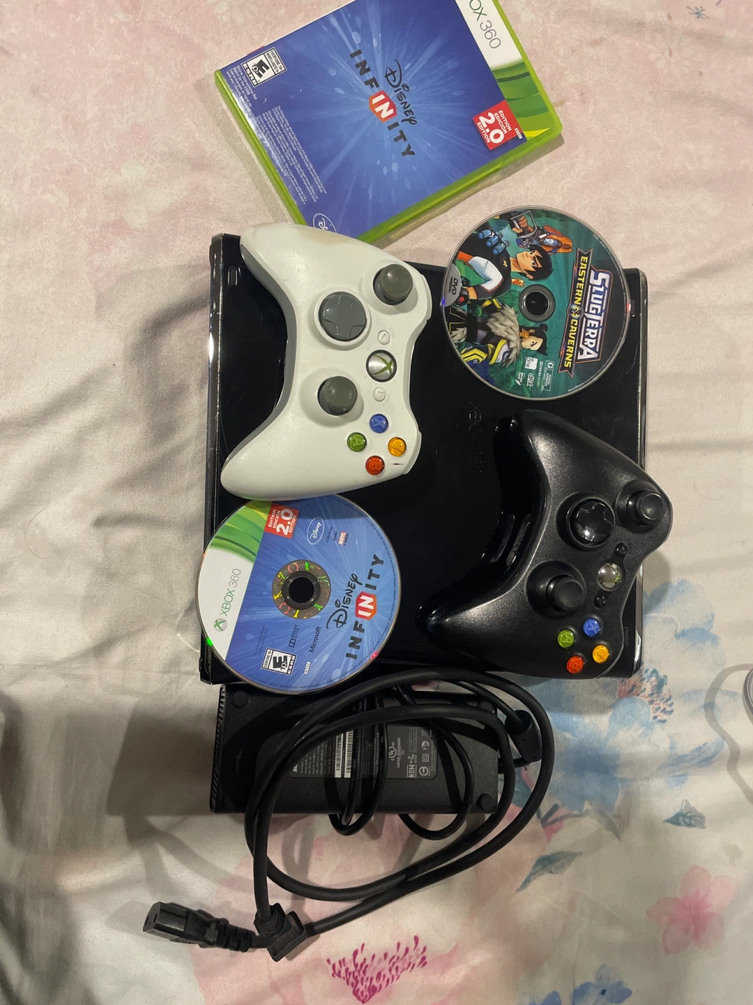 Xbox 360 Console with Games and Controllers