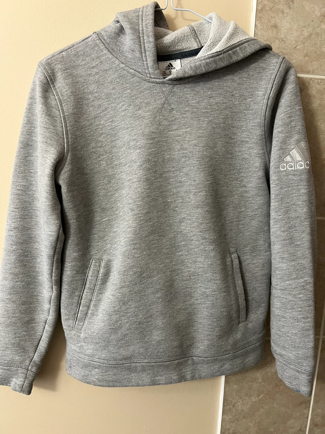 Adidas Grey Hoodie kids size 10-12