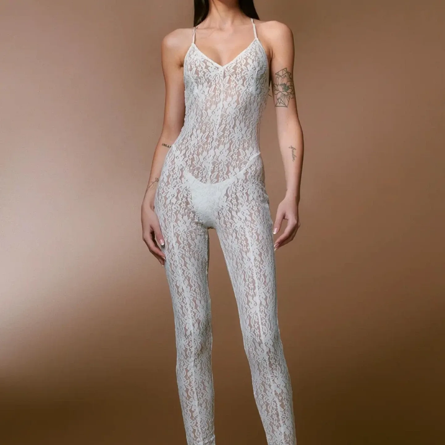 I.AM.GIA White Lace Jumpsuit thumbnail