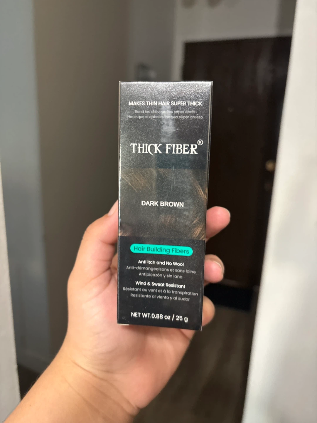 New Thick Fiber Hair Building Fibers - Dark Brown
