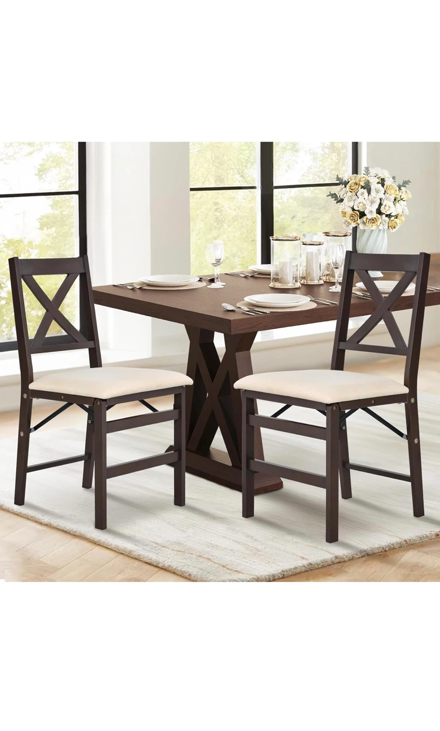 Set of 2 Folding Dining Chairs - photo 4