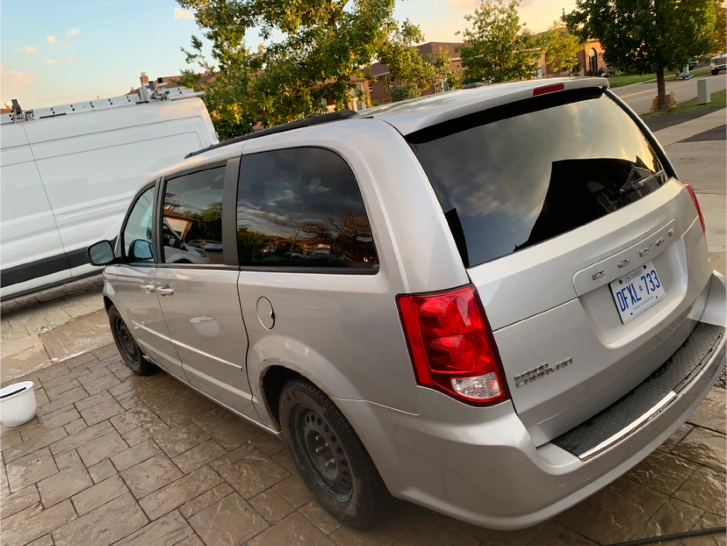 Silver Dodge Grand Caravan
