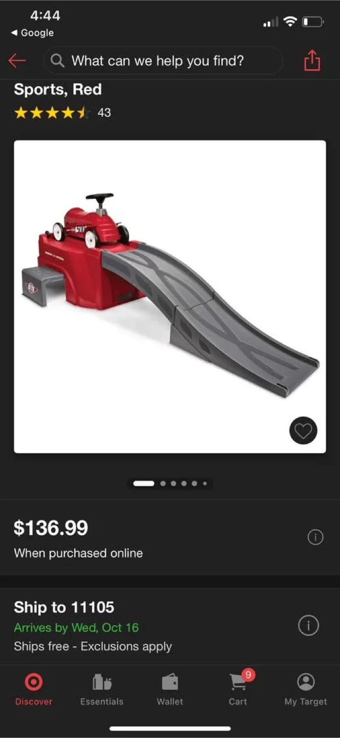 Radio Flyer 500 Red Ride-On Car with Ramp image indicator(4)