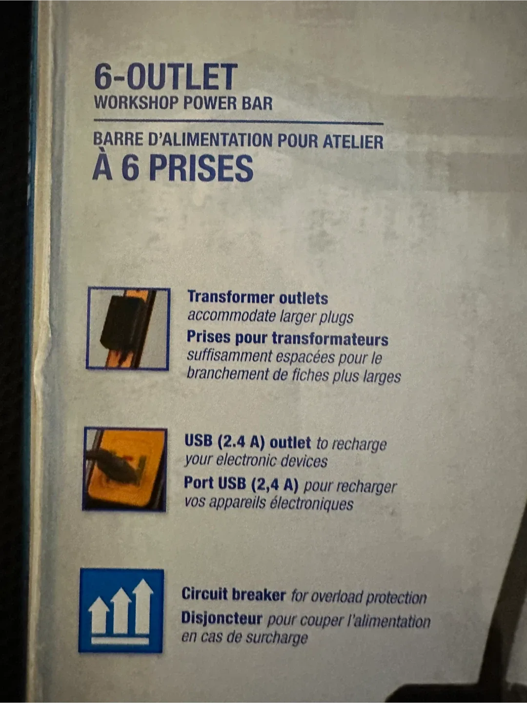 🥕 Mastercraft 6-Outlet Workshop Power Bar image indicator(2)