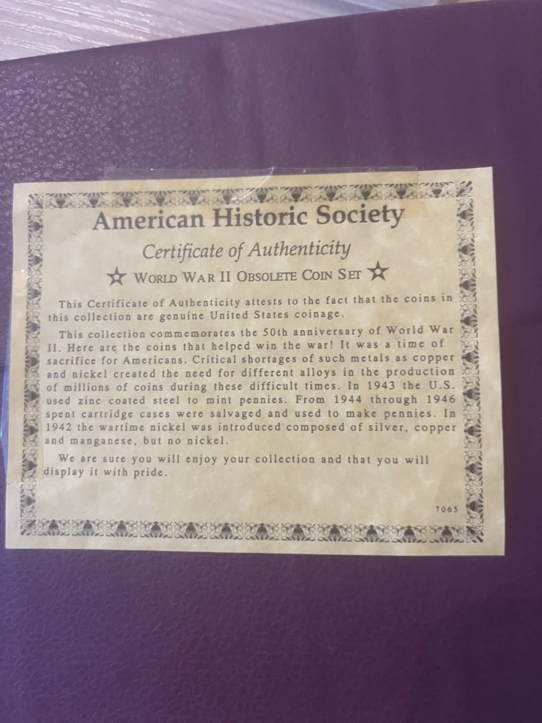 Certified American Historic Society WWII Obsolete Coin Set - photo 2