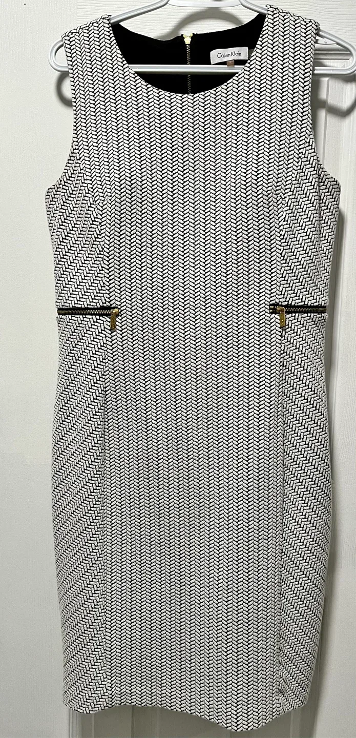 Calvin Klein Black & White Dress - Size 8 thumbnail