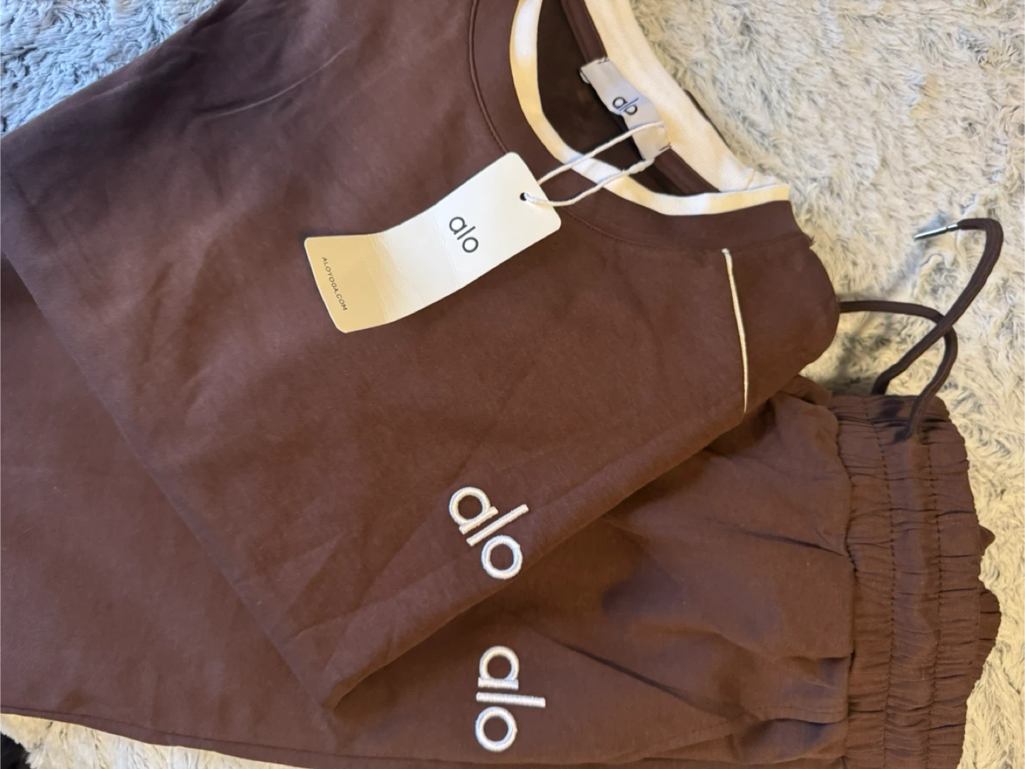 Brown Sweatpants Set