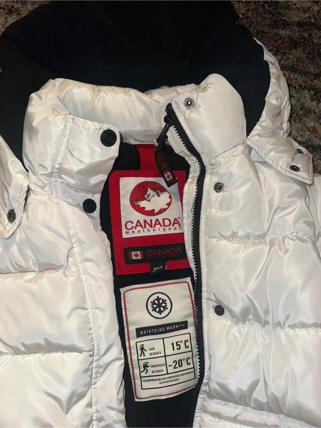 Canada Weathergear White Puffer Jacket
