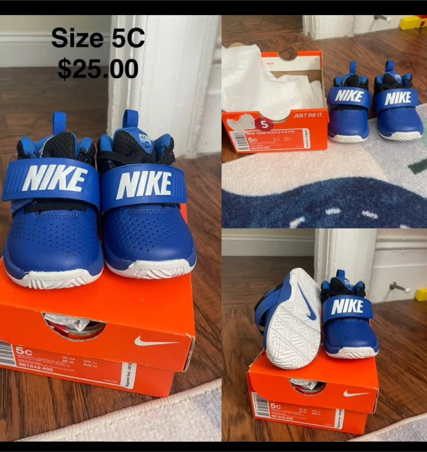 Nike Team Hustle D 8 Toddler Shoes - Size 5C thumbnail
