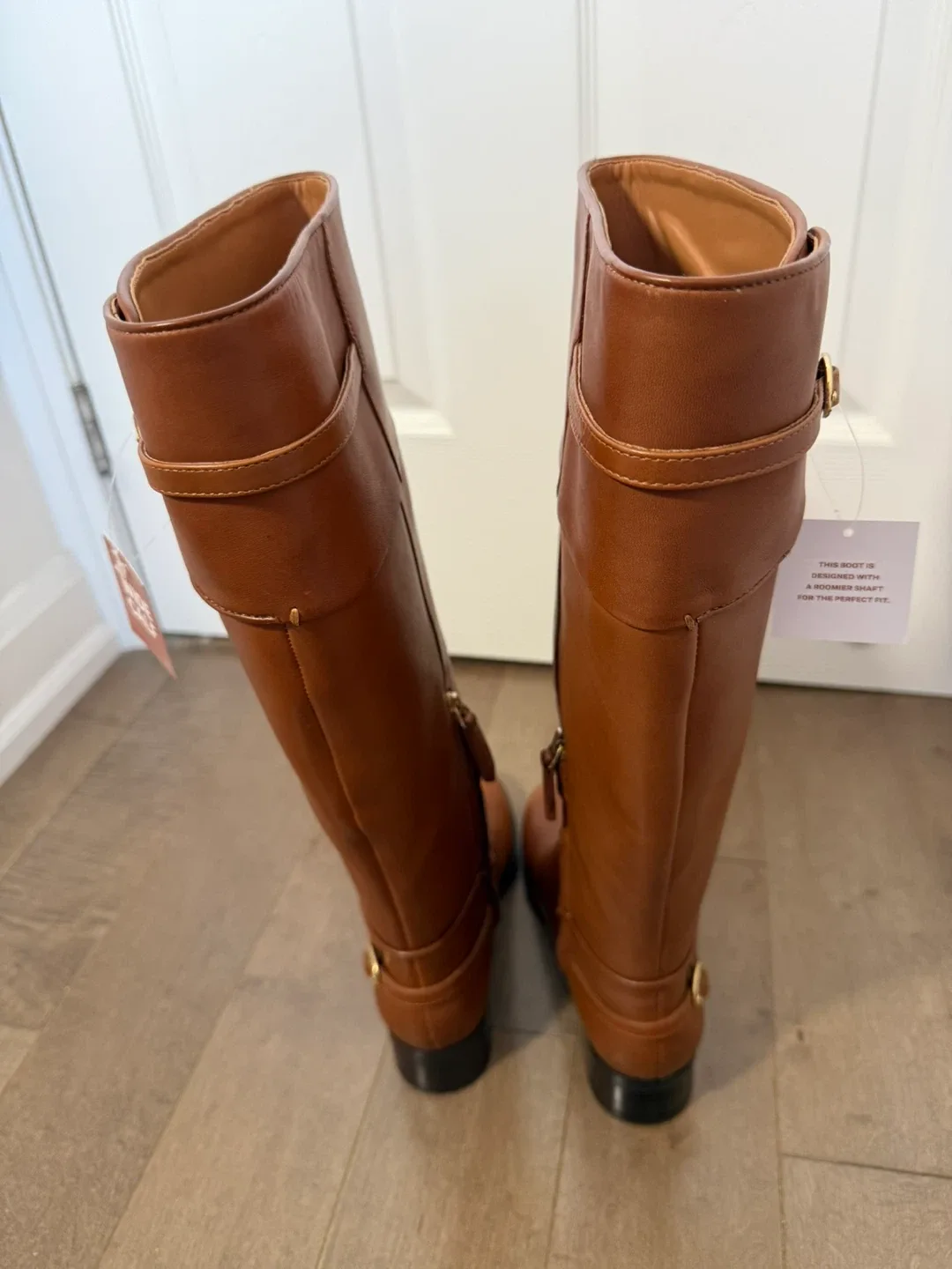 Franco Sarto New  Cognac Brown Tall Wide Calf Boots size 6.5 image indicator(3)