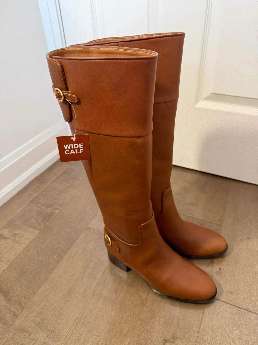 Franco Sarto New  Cognac Brown Tall Wide Calf Boots size 6.5 image indicator(9)