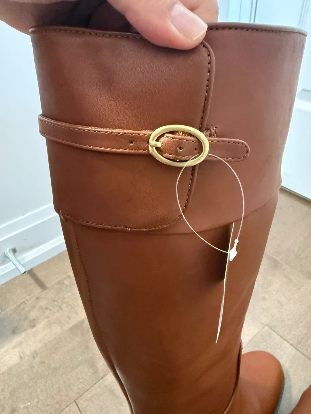 Franco Sarto New  Cognac Brown Tall Wide Calf Boots size 6.5 image indicator(7)