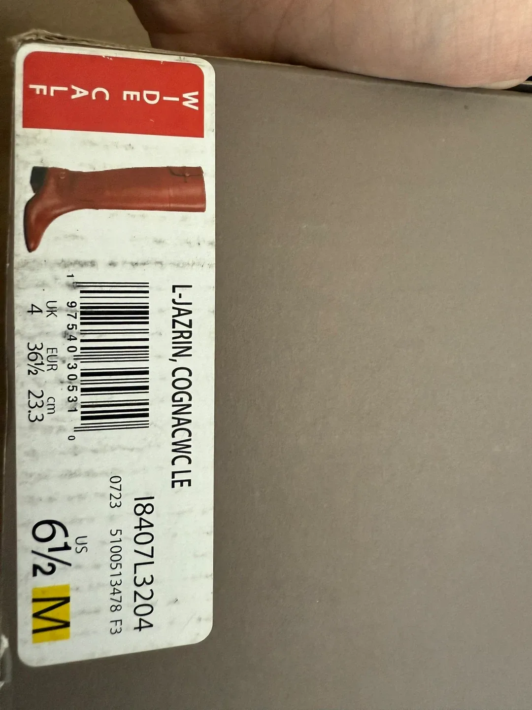 Franco Sarto New  Cognac Brown Tall Wide Calf Boots size 6.5 image indicator(10)